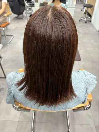 ミディアム KOHEI/カラー• 縮毛矯正モデル募集のヘアスタイル