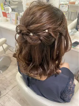 ミディアム ヘアアレンジ セットサロン      ラフテル所属・大阪/ヘアアレンジ /似合わせset💐のヘアスタイル