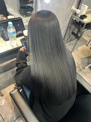 セミロング カラー mimiiy梅田 中崎町ハイトーンのヘアスタイル