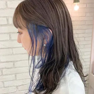 セミロング カラー 韓国ヘア/艶カラー /田中悠佑のヘアスタイル