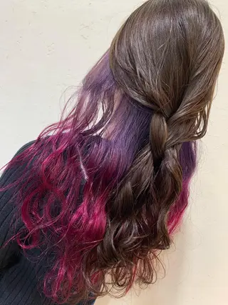 ロング カラー 天野 開のヘアスタイル