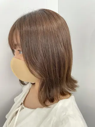 ミディアム カラー 🍬kanami 🍬ボブ/暖色カラーのヘアスタイル