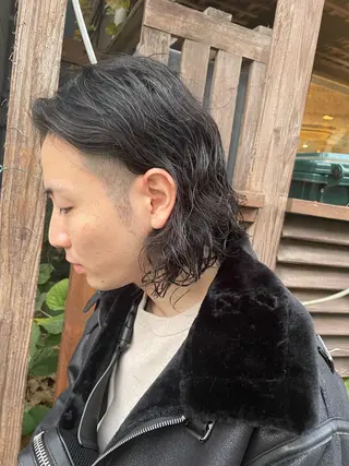 ショート パーマ メンズ maho🤍透明感 カラー/顔周りcutのヘアスタイル