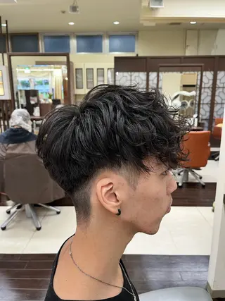 ショート パーマ メンズ AROH men's cut&men's perm 船橋店所属・🧊メンズ特化🧊 高木航希のヘアスタイル