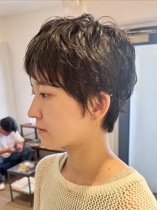 ショート パーマ 💐美しいショート× パーマ💐早坂駆留のヘアスタイル