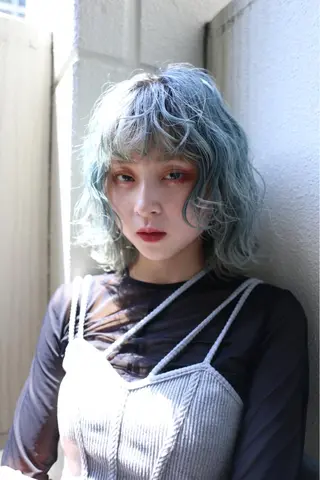ミディアム カラー ヘアアレンジ inq sakae所属・りん🌷︎名古屋 透明感カラー/カットのヘアスタイル
