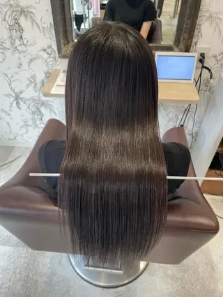 ロング レイヤーカット 縮毛矯正◽️河野泰貴のヘアスタイル