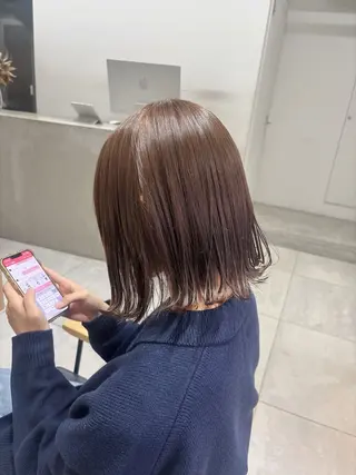 ミディアム カラー ヘアアレンジ ベージュ/グレージュ 🧸あやか/表参道のヘアスタイル