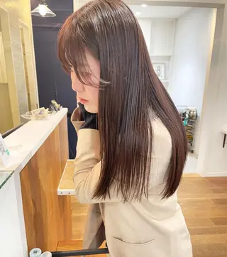 セミロング カラー パーマ ヘアアレンジ 髪質改善ストレート✨ パーマヘア✨YUKIのヘアスタイル