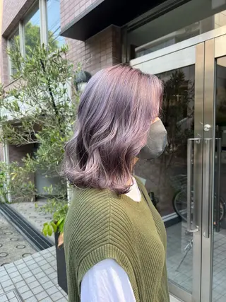 ミディアム カラー 🦋韓国ヘア 坂本 菜摘🦋のヘアスタイル