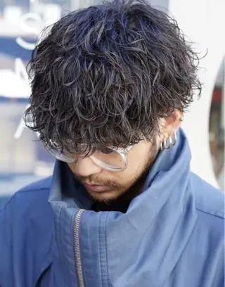 パーマ メンズ 馬場 斗生のヘアスタイル