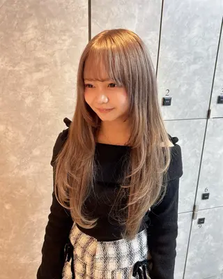 ロング ガルボヘアー心斎橋所属・プルエクステ/プルシ ールエクステ/地雷系のヘアスタイル