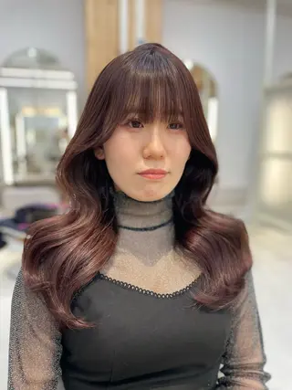 セミロング カラー 顔周り/透明感カラー /韓国ヘア/TAKUのヘアスタイル