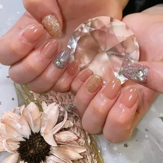 セミロング カラー キッズ ネイル 💎ビューティサロン 湘南　RIRAN💎のネイルデザイン