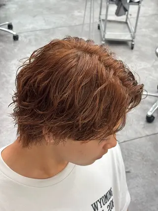ミディアム カラー パーマ メンズ メンズパーマ特化 🔥韓国ヘア職人🔥のヘアスタイル