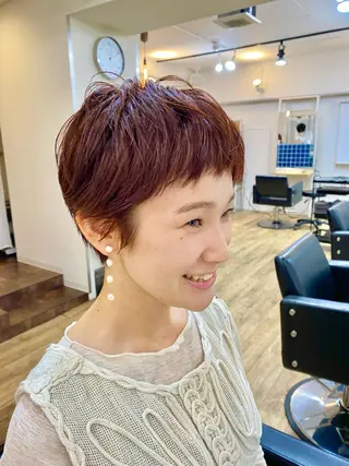 ショート カラー lab.by ioe中崎店所属・中北篤志 ショートボブのヘアスタイル