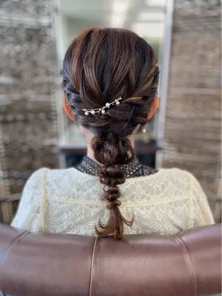 ミディアム ヘアアレンジ 沢田 瞳のヘアスタイル