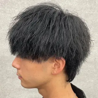 ショート パーマ ヘアアレンジ メンズ 川合 智之のヘアスタイル