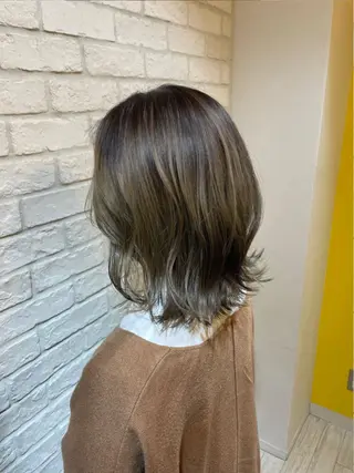 セミロング カラー ヘアアレンジ ブリーチなし/ レイヤー🌿runaのヘアスタイル