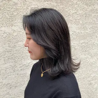ミディアム カラー ヘアアレンジ 韓国×巻ける髪質改善 💍maki💍のヘアスタイル