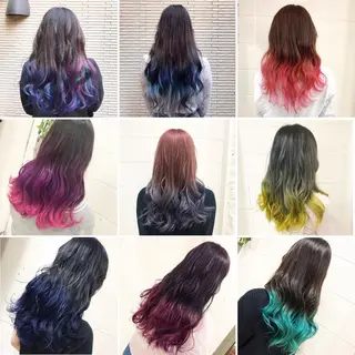 ロング カラー "PEPPU "所属・派手髪、ハイトーン ショートヘアShinのヘアスタイル