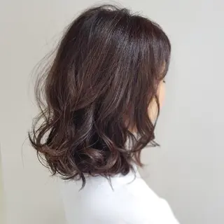 ミディアム カラー 美髪⭐︎髪質改善 井上　康司のヘアスタイル