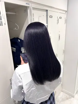 セミロング カラー 透明感ハイトーン特化 /ケアブリーチ/莉駒のヘアスタイル