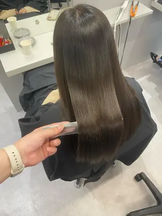 ロング 韓国風cut/ 縮毛矯正/正岡幹康のヘアスタイル