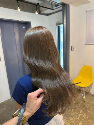 セミロング 縮毛矯正/レイヤー カット⭐️SHOTAのヘアスタイル