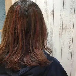 ミディアム カラー 金崎 新吾のヘアスタイル