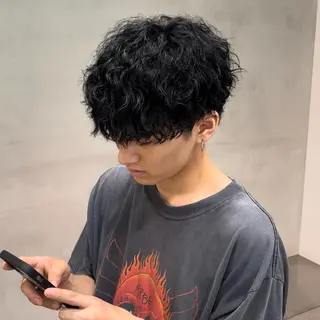 ミディアム カラー パーマ ヘアアレンジ メンズ fifth 黒木のヘアスタイル