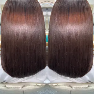 セミロング パーマ 髪質改善/縮毛矯正 /ブリーチ矯正/岡部のヘアスタイル