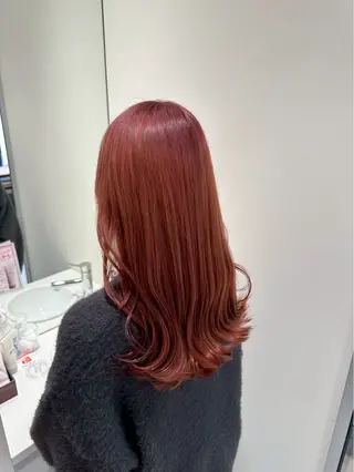 セミロング カラー 🌷暖色カラー Miku🌷のヘアスタイル