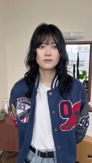 ミディアム パーマ ボブパーマ/パーマ ウルフパーマのヘアスタイル