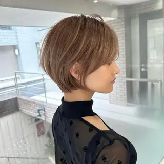 ショート 透明感カラー ふうか　渋谷のヘアスタイル
