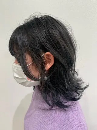 ミディアム カラー ナカタケ ユウのヘアスタイル