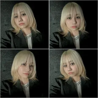 ミディアム 韓国レイヤー💖 ハイトーン🍒ྀིのヘアスタイル