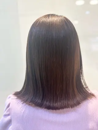 ミディアム パーマ 艶質改善/縮毛矯正 ササキナツミのヘアスタイル