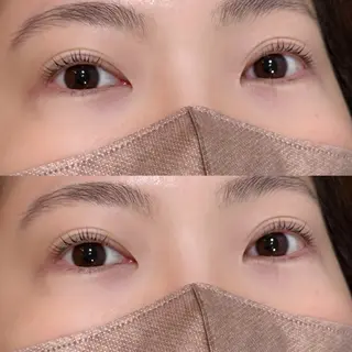 マツエク・マツパ 透明感カラー/顔周り カット/レイヤーにかのヘアスタイル