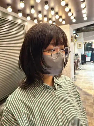 ミディアム レイヤー/パーマ/ 艶カラー/💚千琴のヘアスタイル