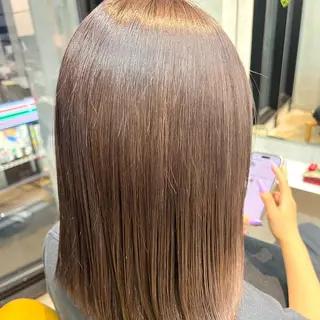 セミロング カラー カコ/レイヤーカット ヘアアレンジのヘアスタイル