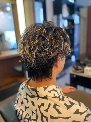 ショート カラー パーマ メンズ キッズ IRIE HAIR DESIGN所属・IRIE⚡️メンズ/ パーマ⚡️北川聖也のヘアスタイル