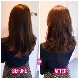 ミディアム パーマ JYUNESU表参道所属・韓国ヘア🇰🇷🎀 透明感カラーのヘアスタイル