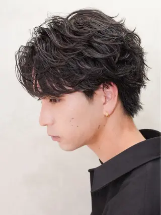 パーマ メンズ fifth 渋谷原宿 波巻きパーマイノウエのヘアスタイル