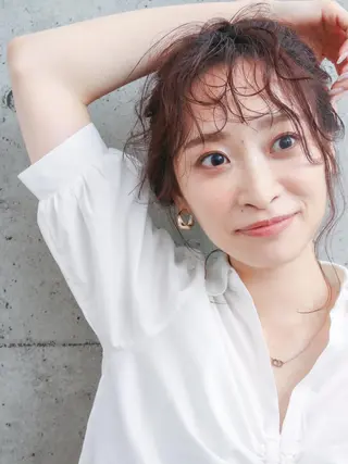 カラー ヘアアレンジ ツイスパ/波巻き対応 メンズ特化　石川愛理のヘアスタイル