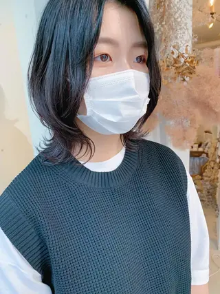 ミディアム タカハシ ハヤトのヘアスタイル