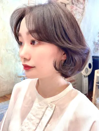 セミロング カラー パーマ ヘアアレンジ Surpass所属・🌈小顔似合わせ SHIHO🌈のヘアスタイル