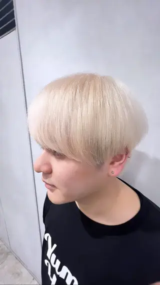 ショート カラー メンズ カラースペシャリスト ・齊藤 羽瑠輝のヘアスタイル