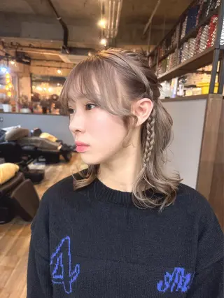 セミロング カラー ヘアアレンジ A.R.K NORIのヘアスタイル