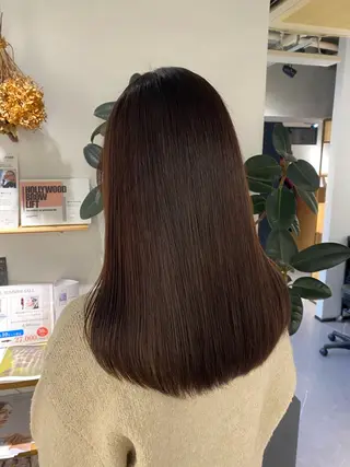 ロング カラー パーマ LOuNICA銀座所属・透明感カラー/ カット/安田　伍輝のヘアスタイル